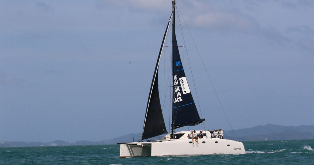 Stealth 11.8 Boreas sailing in Phang Nga Bay Thailand