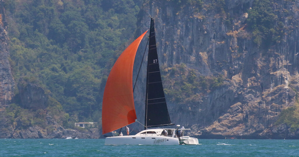Stealth 13.2C Haruki racing under spinnaker in Thailand