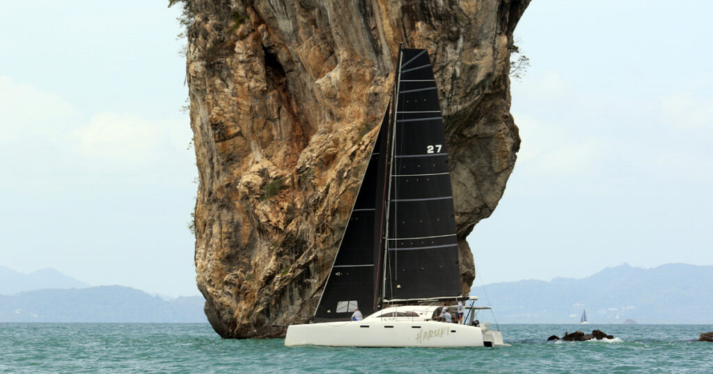 Stealth 13.2C Haruki sailing in Phang Nga Bay Bay Regatta Thailand
