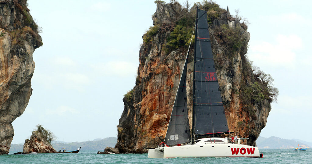 Stealth 14GT WOW racing near Krabi islands Bay Regatta Thailand