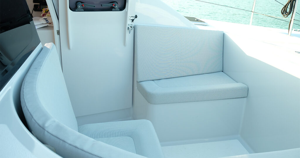 Stealth 36 Power Catamaran cockpit seating